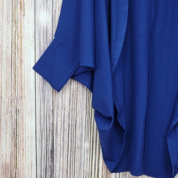 Layers by Lizden Knit Jersey Navy Cocoon Cardigan - Picture 3 of 12